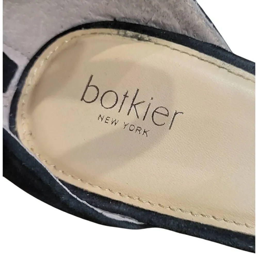 Botkier Heels Women's 7 Black Anna Tasseled Suede Leather Peep Toe Stiletto